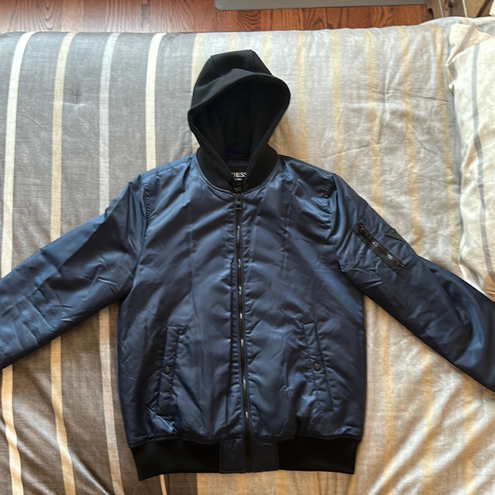 Men's Bomber Jacket With Removable Hooded Inset (Near… Gem